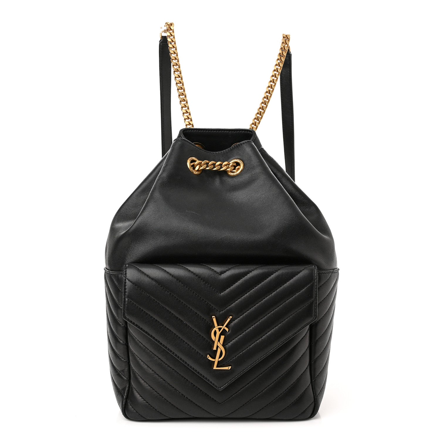 Saint Laurent Lambskin Matelasse Monogram Joe Backpack Black 1 of 10