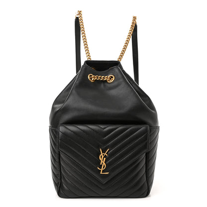 Saint Laurent Lambskin Matelasse Monogram Joe Backpack Black 1 of 10