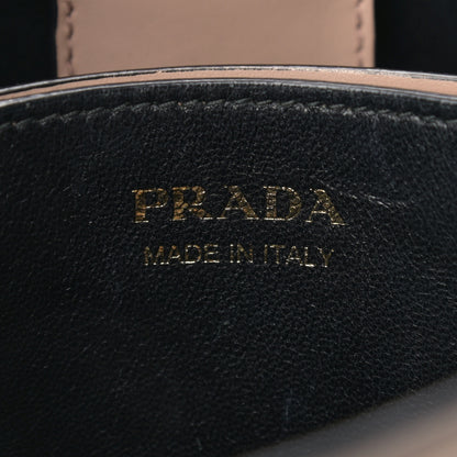 Prada Saffiano Cuir Medium Panier Bucket Bag Cipria Black 5 of 17