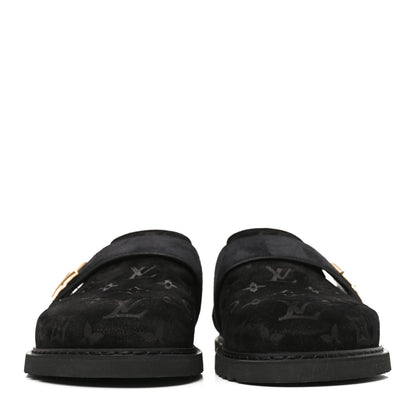 Louis Vuitton Suede Shearling Cosy Comfort Clog 40 Black 3 of 7