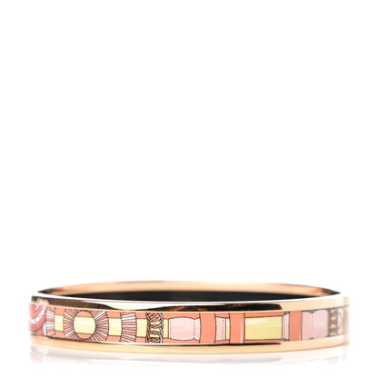 Hermes Enamel Printed Narrow Cavald'Or Bracelet 65 Romantique 3 of 7