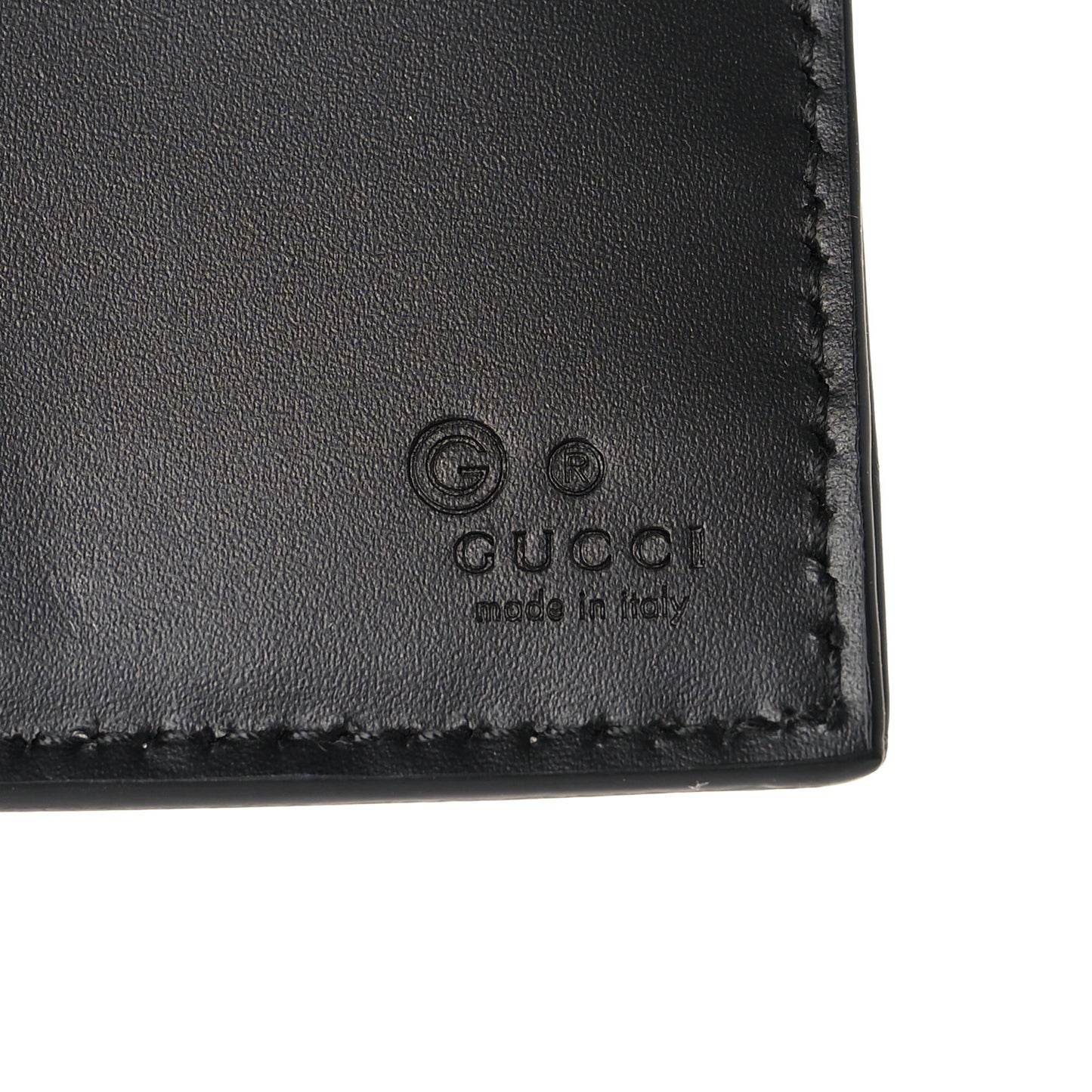 GG Supreme Monogram Selleria Calfskin Flap Wallet Beige Ebony Black