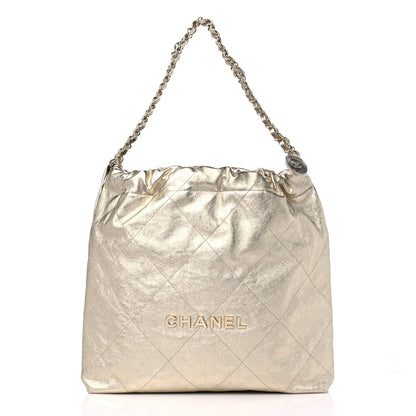 Chanel Metallic Calfskin Quilted Chanel 22 Golden 3 of 10
