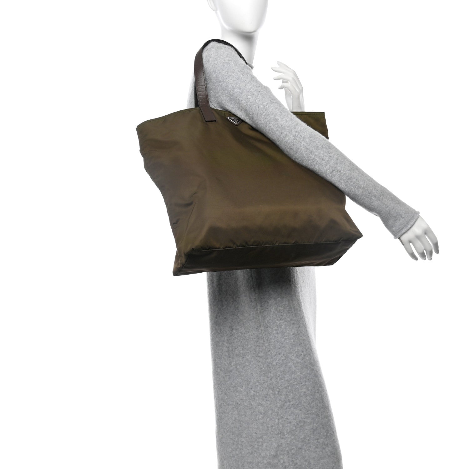 Prada Tessuto Nylon Shopping Tote Bruciato 2 of 10