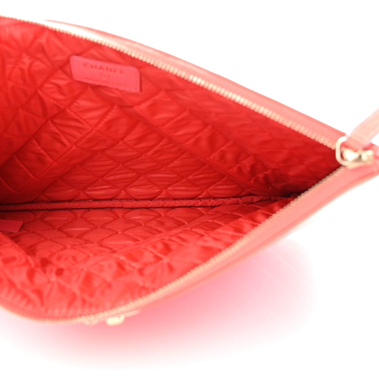 Chanel Sheepskin Quilted Medium Vintage Mademoiselle Cosmetic Case Pink 5 of 7