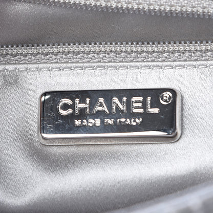Chanel Metallic Lambskin Quilted Clutch With Chain Flap Silver 5 of 7