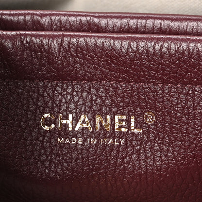 Chanel Grained Calfskin Stitched Urban Essentials Small Shopping Bag Burgundy 6 of 10