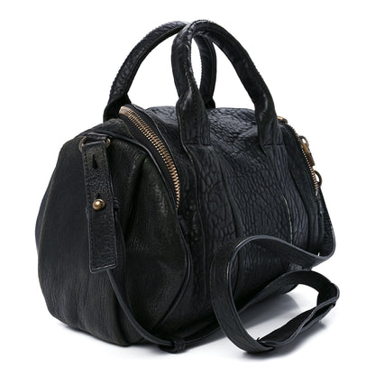 Alexander Wang Pebbled Lambskin Rockie Black Antique Brass Hardware 3 of 11
