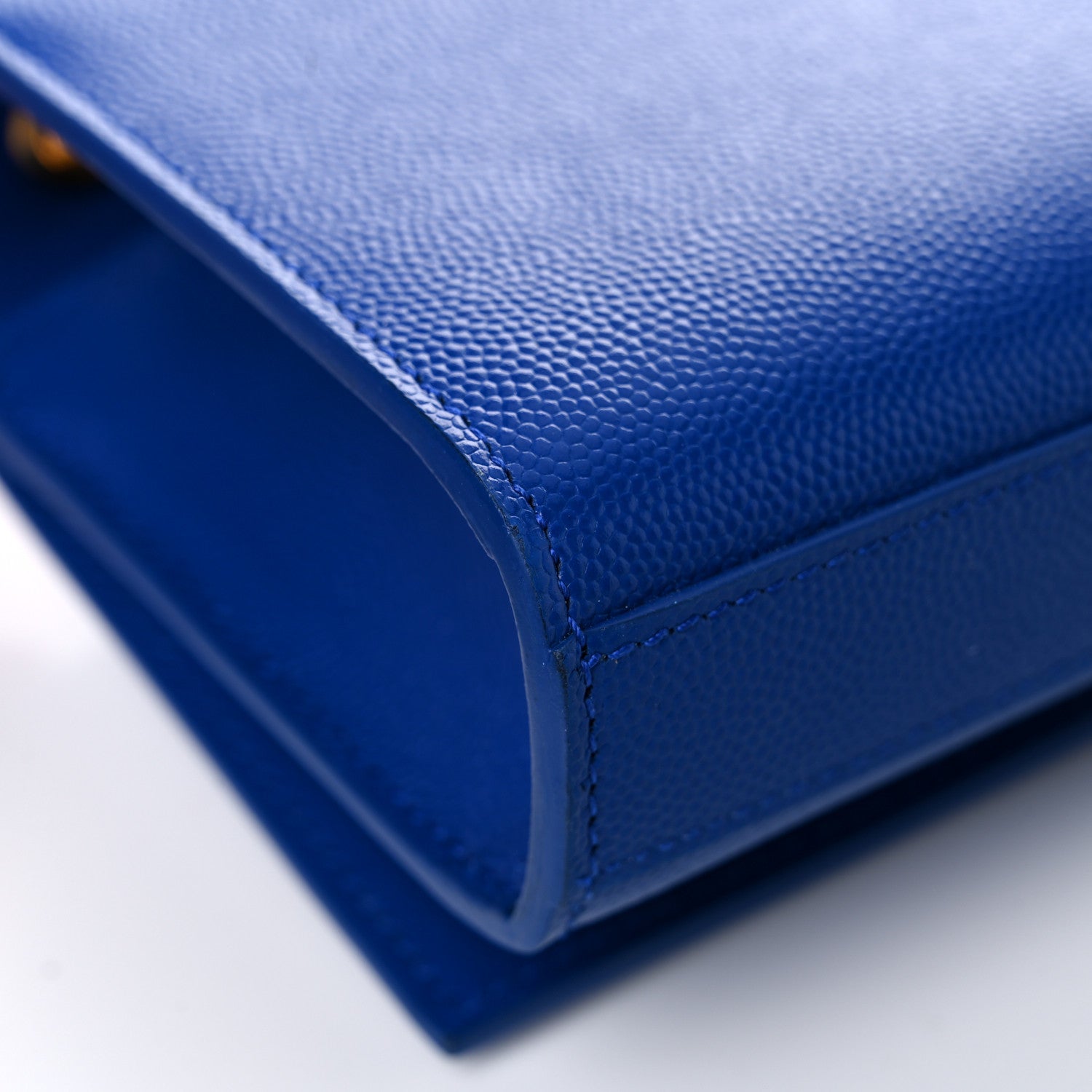 Saint Laurent Grain De Poudre Small Classic Monogram Kate Satchel Electric Blue 10 of 13