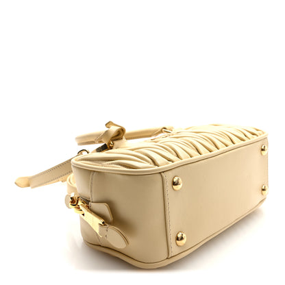 Miu Miu Nappa Matelasse Regular Arcadie Top Handle Bag Soia 4 of 9