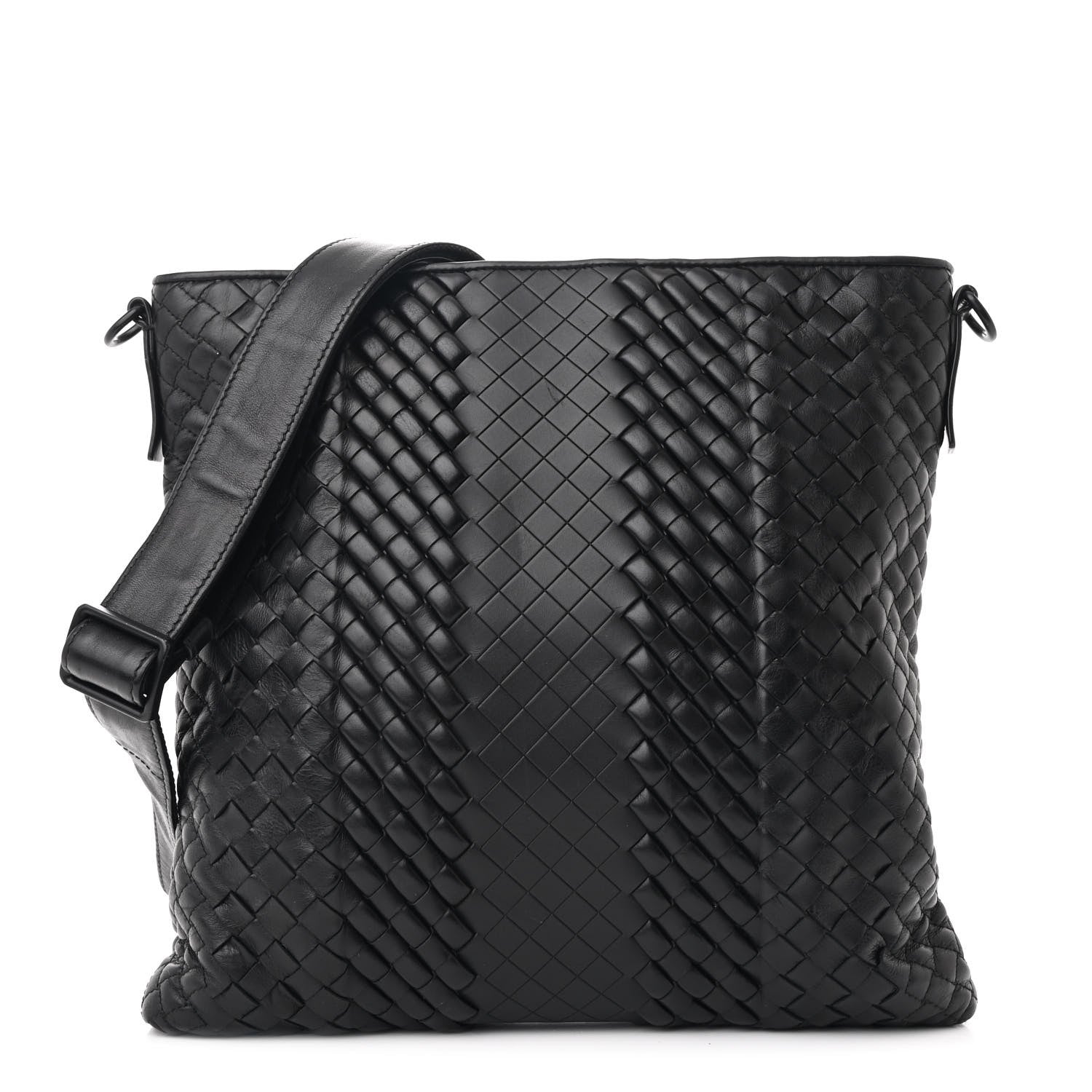 Bottega Veneta Nappa Intrecciato VN Crossbody Messenger Bag Black 1 of 11
