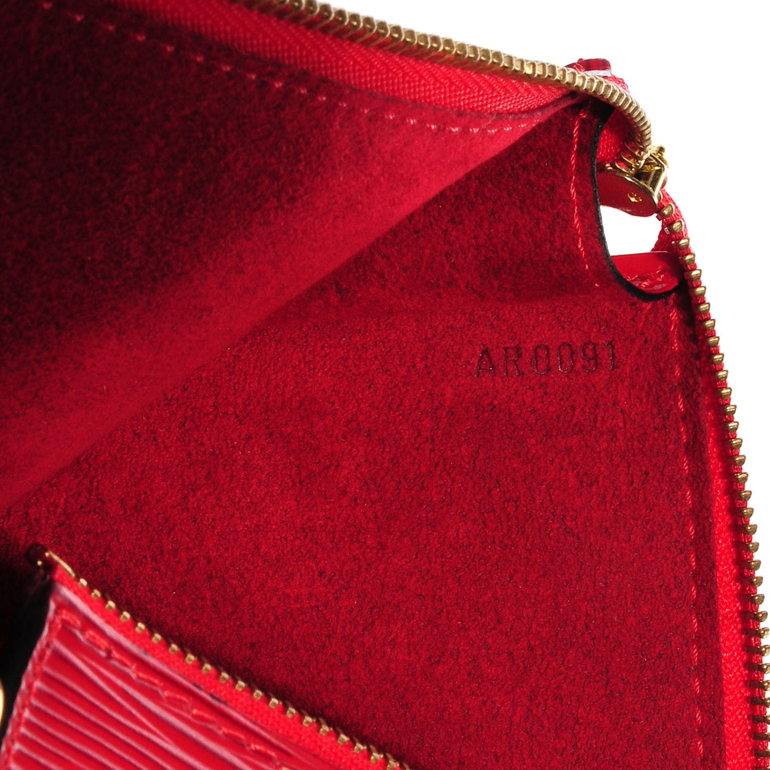 Louis Vuitton Epi Pochette Accessories 24 Castillan Red 6 of 7