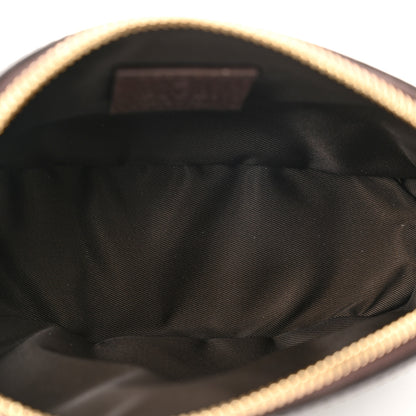 Gucci GG Supreme Monogram Textured Calfskin Web Medium Ophidia Cosmetic Case Beige Ebony New Acero 5 of 8