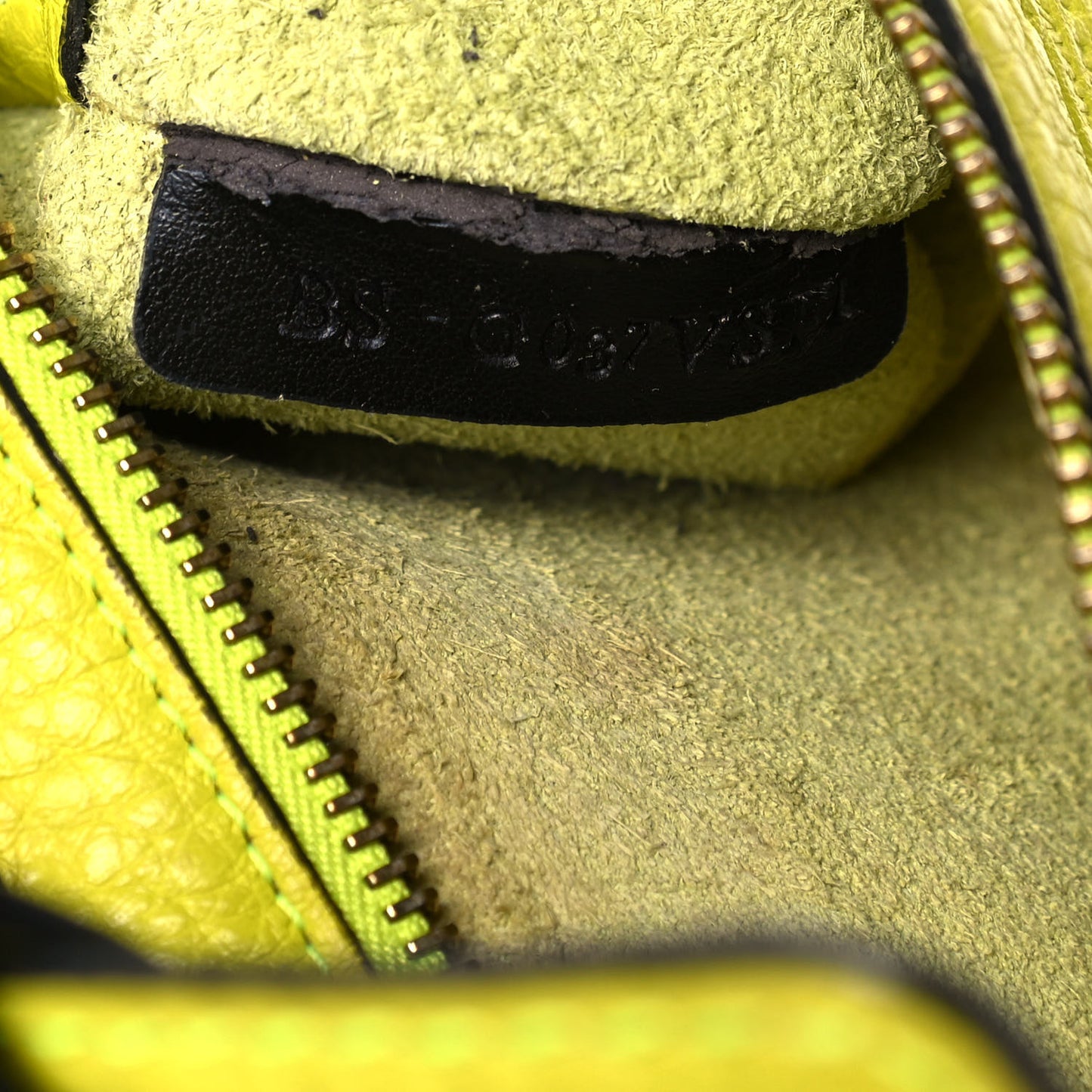 Grained Calfskin Small Rockstud Tote Yellow Fluo