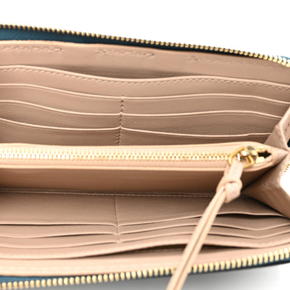 Chloe Grained Calfskin Marcie Long Zip Around Wallet Steel Blue 5 of 7