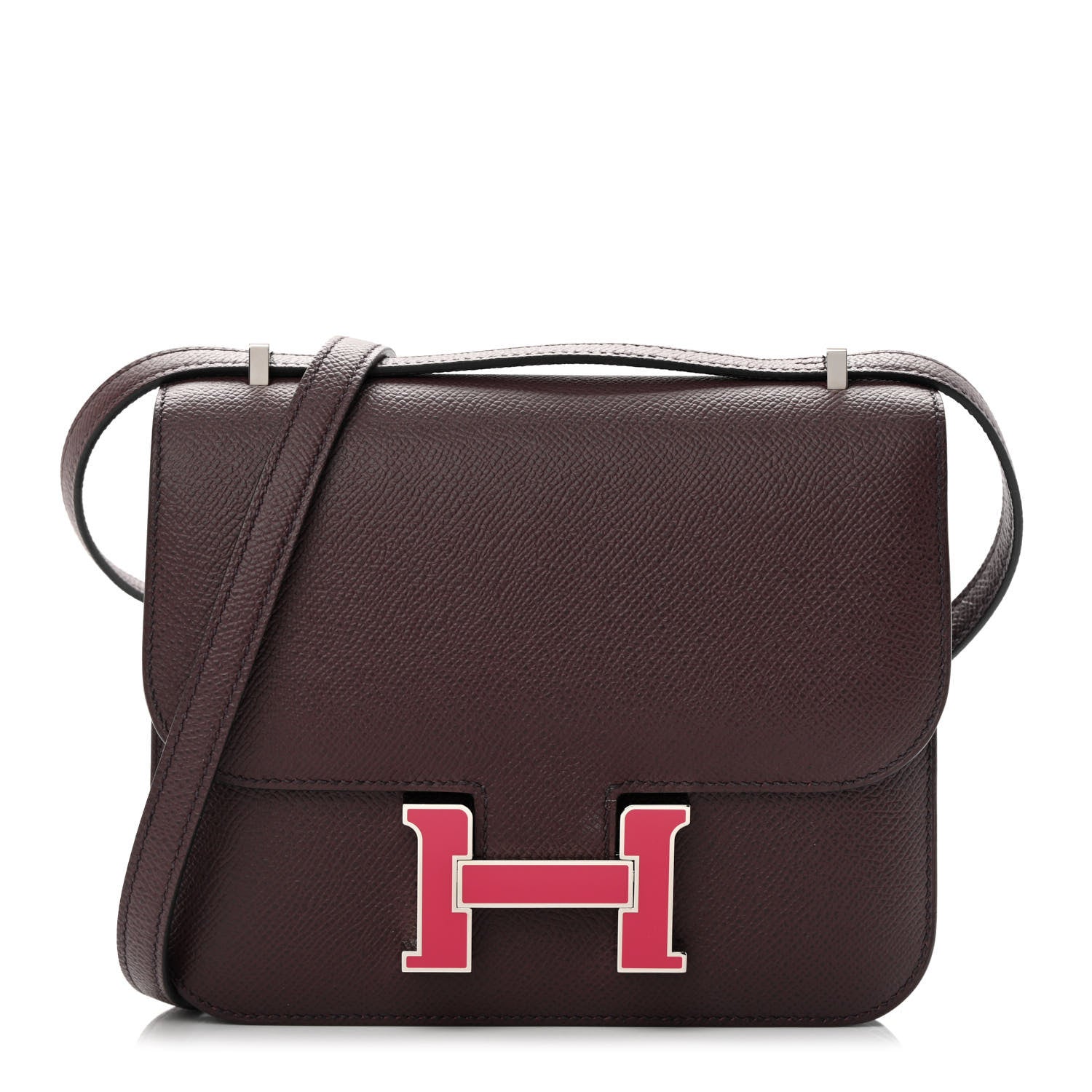 Hermes Epsom Enamel Constance 18 Rouge Sellier Framboise 1 of 14