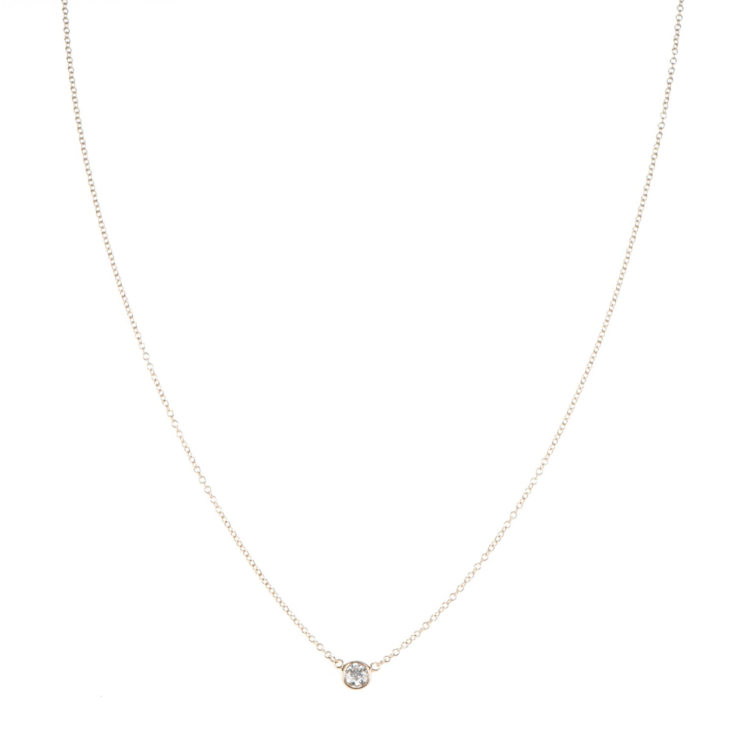 18K Yellow Gold Diamond .14ct Elsa Peretti Diamonds by the Yard Pendant Necklace