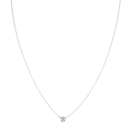 Tiffany 18K Yellow Gold Diamond .14ct Elsa Peretti Diamonds by the Yard Pendant Necklace 1 of 5