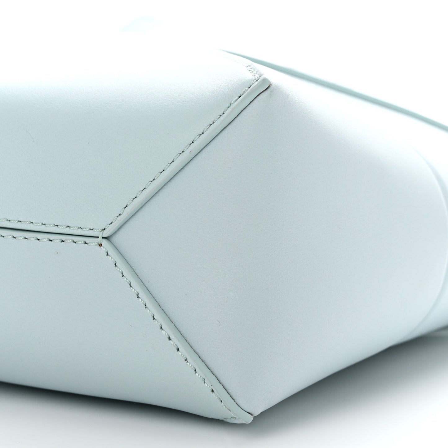 X SUNA FUJITA Shiny Calfskin Penguin Mini Puzzle Fold Tote Blue Iceberg