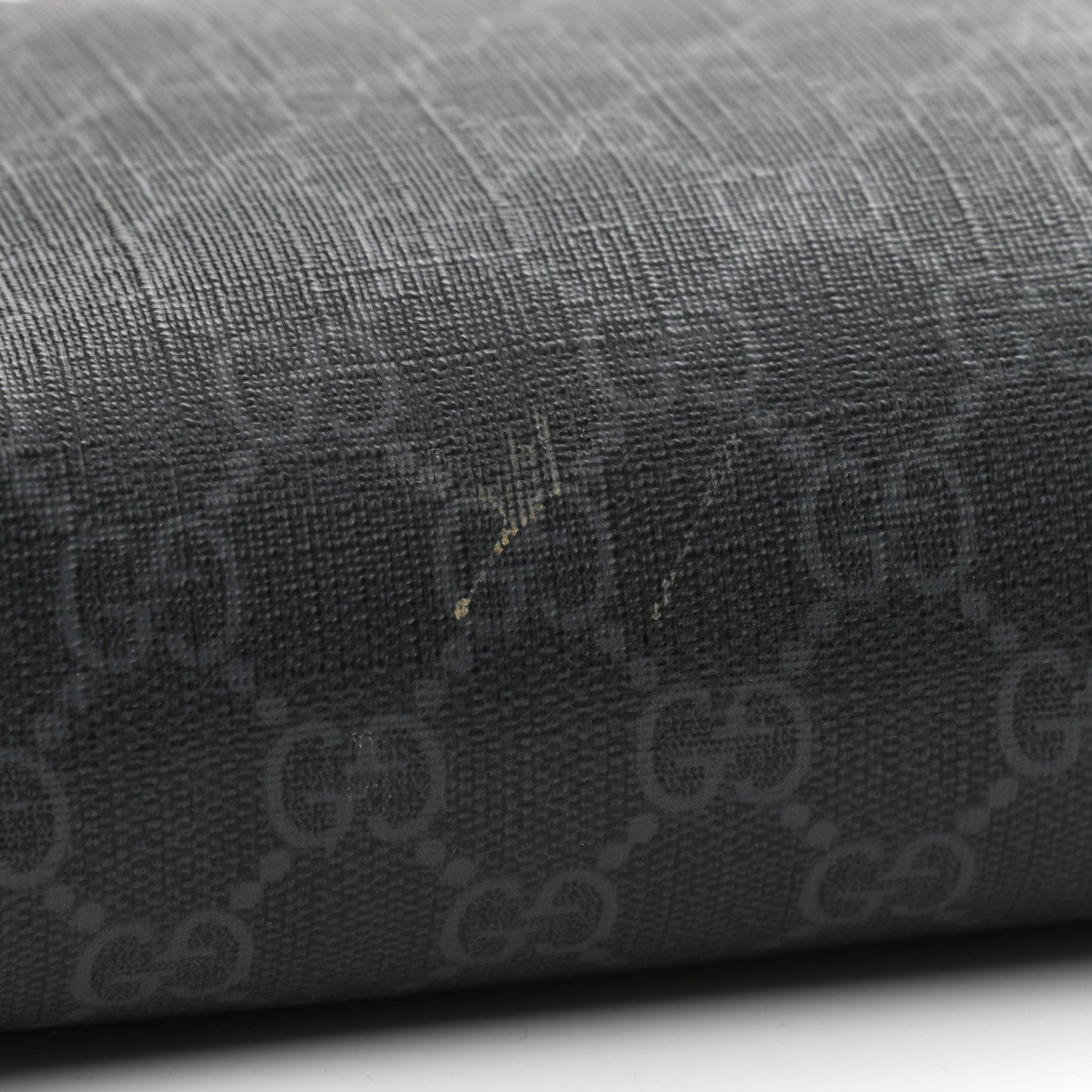 Gucci GG Supreme Monogram Appia Calfskin Web Flat Messenger Bag Black Grey 11 of 11