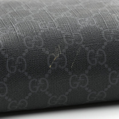 Gucci GG Supreme Monogram Appia Calfskin Web Flat Messenger Bag Black Grey 11 of 11