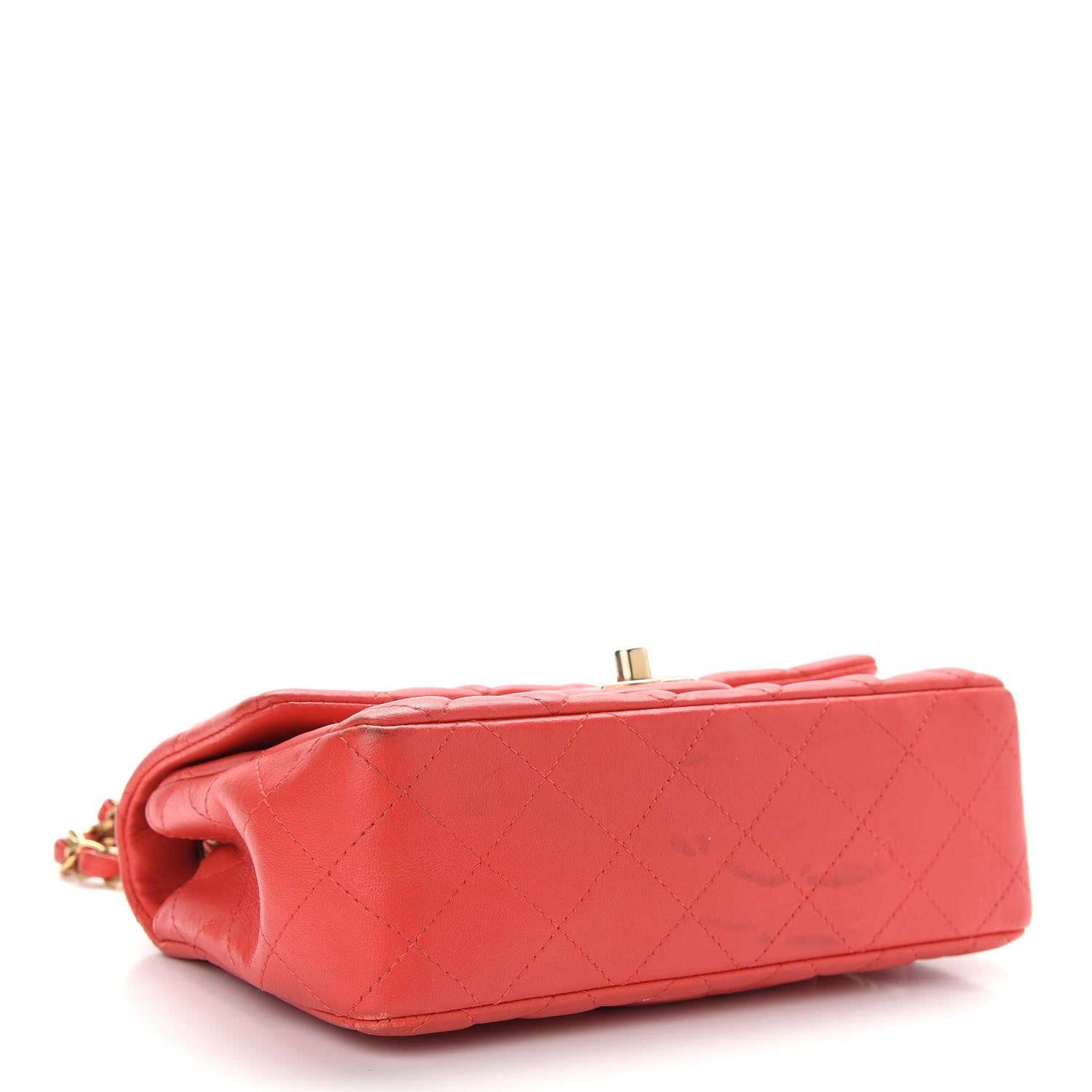 Chanel Lambskin Quilted Mini Rectangular Flap Red 4 of 12
