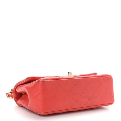 Chanel Lambskin Quilted Mini Rectangular Flap Red 4 of 12