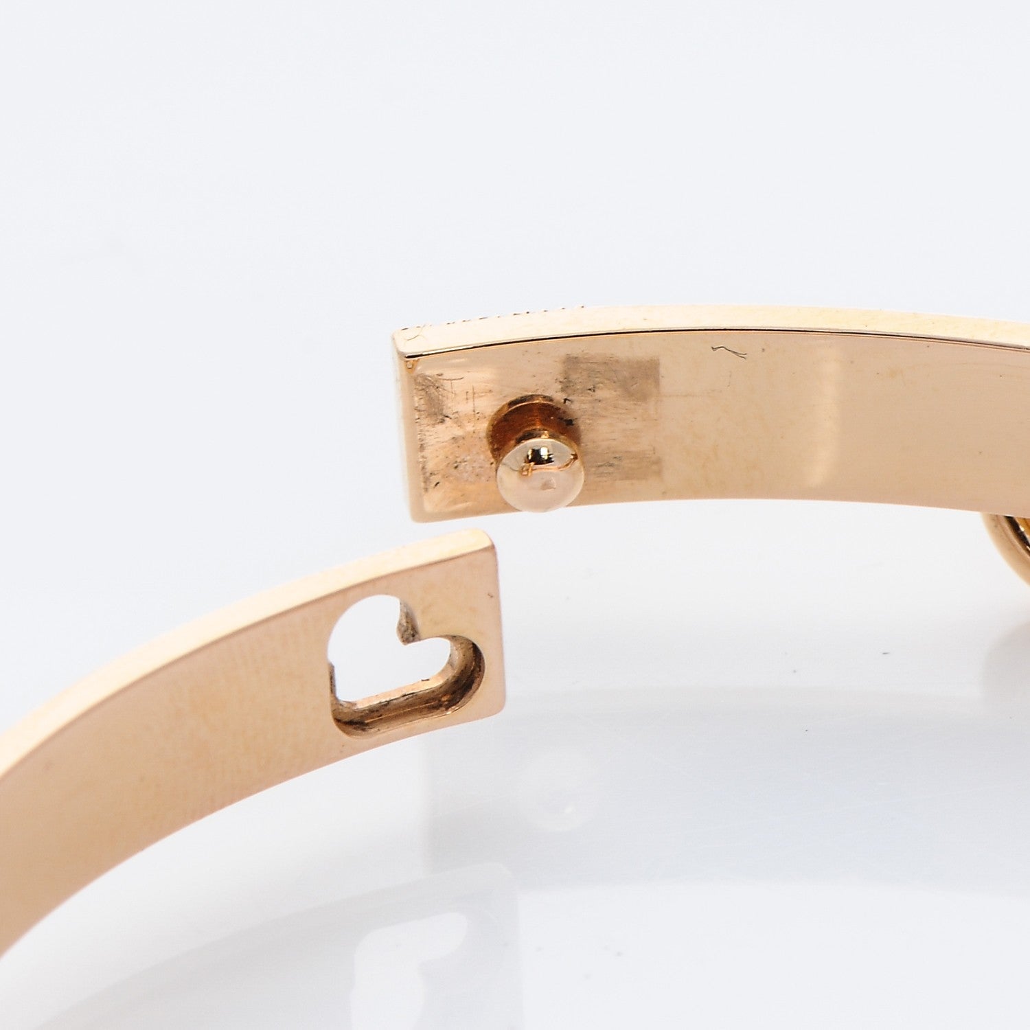 Hermes 18K Rose Gold Diamond PM Collier De Chien Bracelet SH 4 of 7