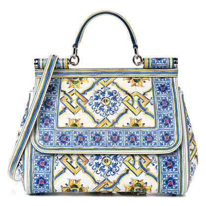 Dolce & Gabbana Dauphine Majolica Print Medium Miss Sicily Satchel Multicolor 1 of 13