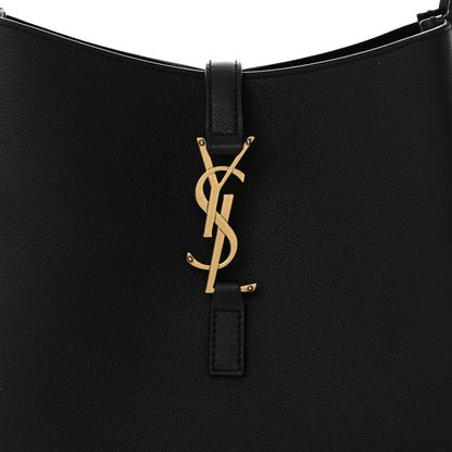 Saint Laurent Smooth Calfskin Small Le 5 A 7 Soft Hobo Black 9 of 12