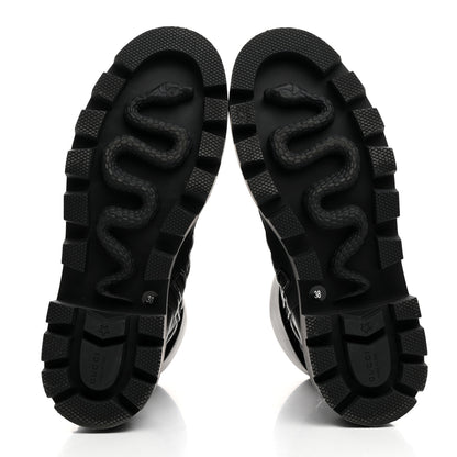 Gucci Nappa Frances GG Matelasse Platform Combat Boots 38 Black 5 of 9