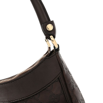 Gucci Guccissima Small D Gold Ring Shoulder Bag Chocolate Brown 11 of 14