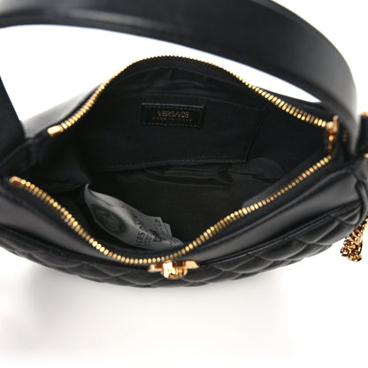 Versace Nappa Quilted Medusa Shoulder Bag Black 5 of 8