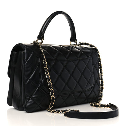 Chanel Lambskin Quilted Medium Trendy CC Flap Dual Handle Bag Black 3 of 8