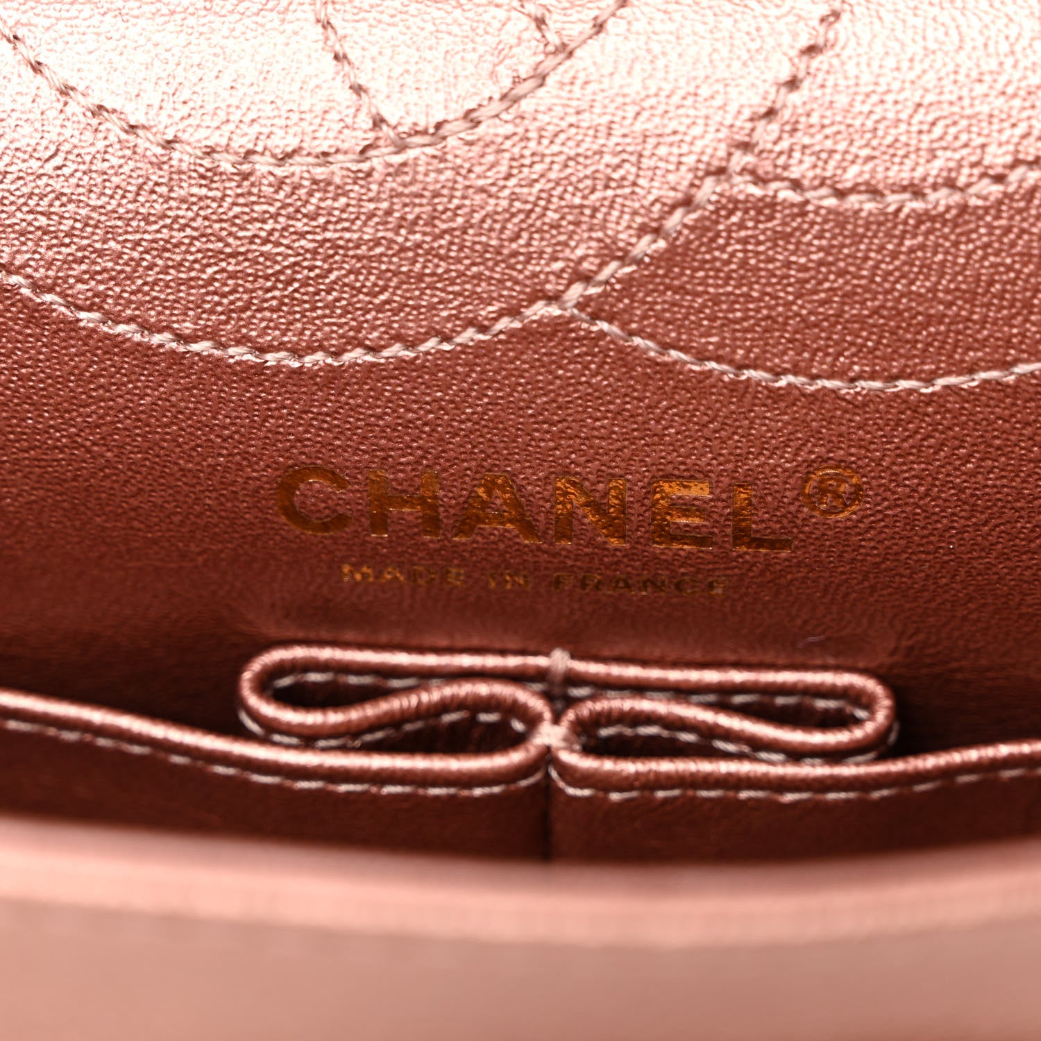 Chanel Metallic Grained Calfskin Quilted 2.55 Reissue 225 Flap Copper Pink 6 of 11