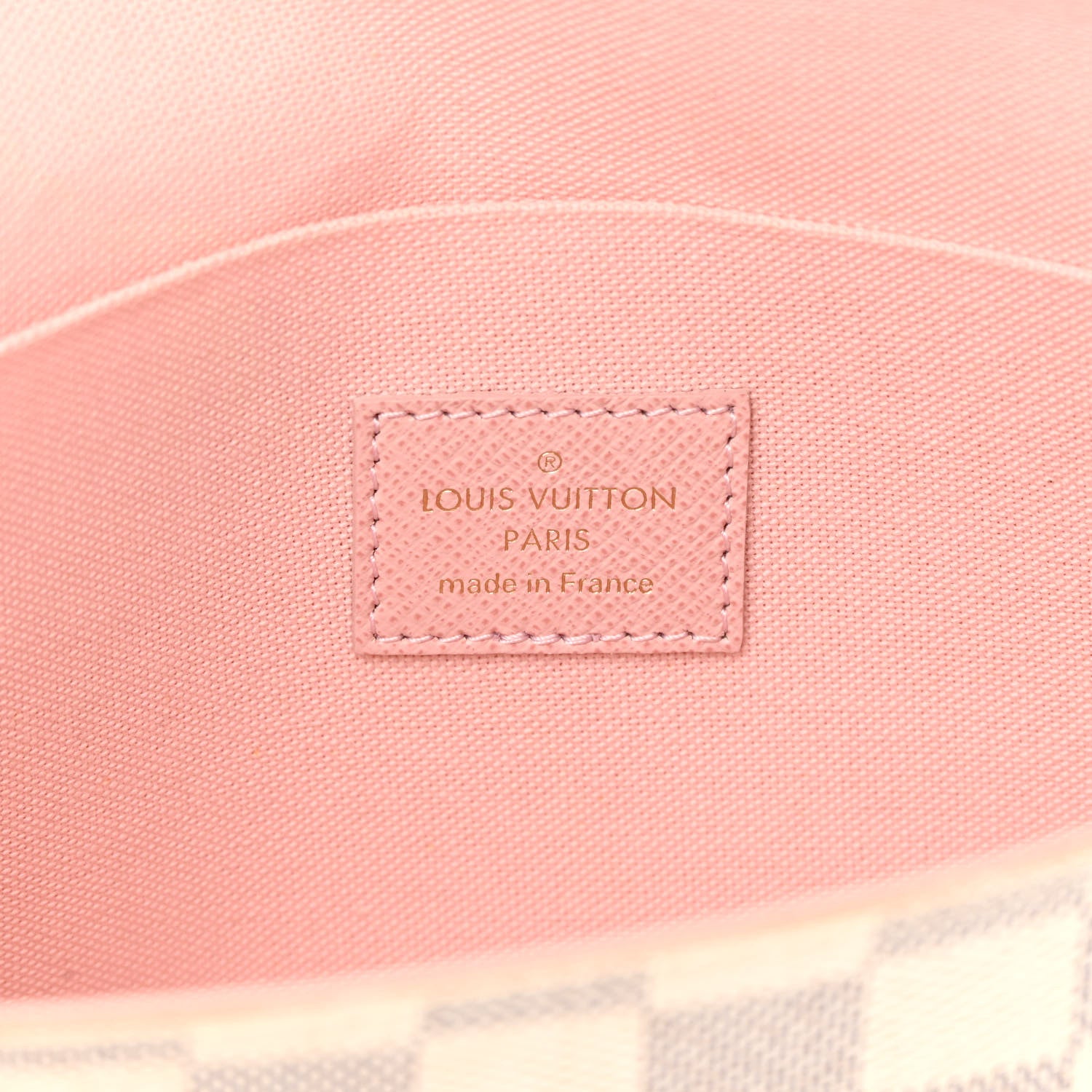 Louis Vuitton Damier Azur Pochette Felicie Chain Wallet Rose Ballerine 8 of 15