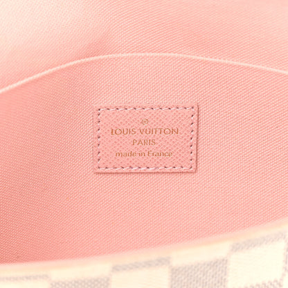 Louis Vuitton Damier Azur Pochette Felicie Chain Wallet Rose Ballerine 8 of 15