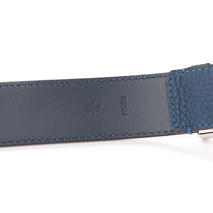 Louis Vuitton Taurillon 35mm Pont Neuf Belt 95 38 Blue 6 of 7