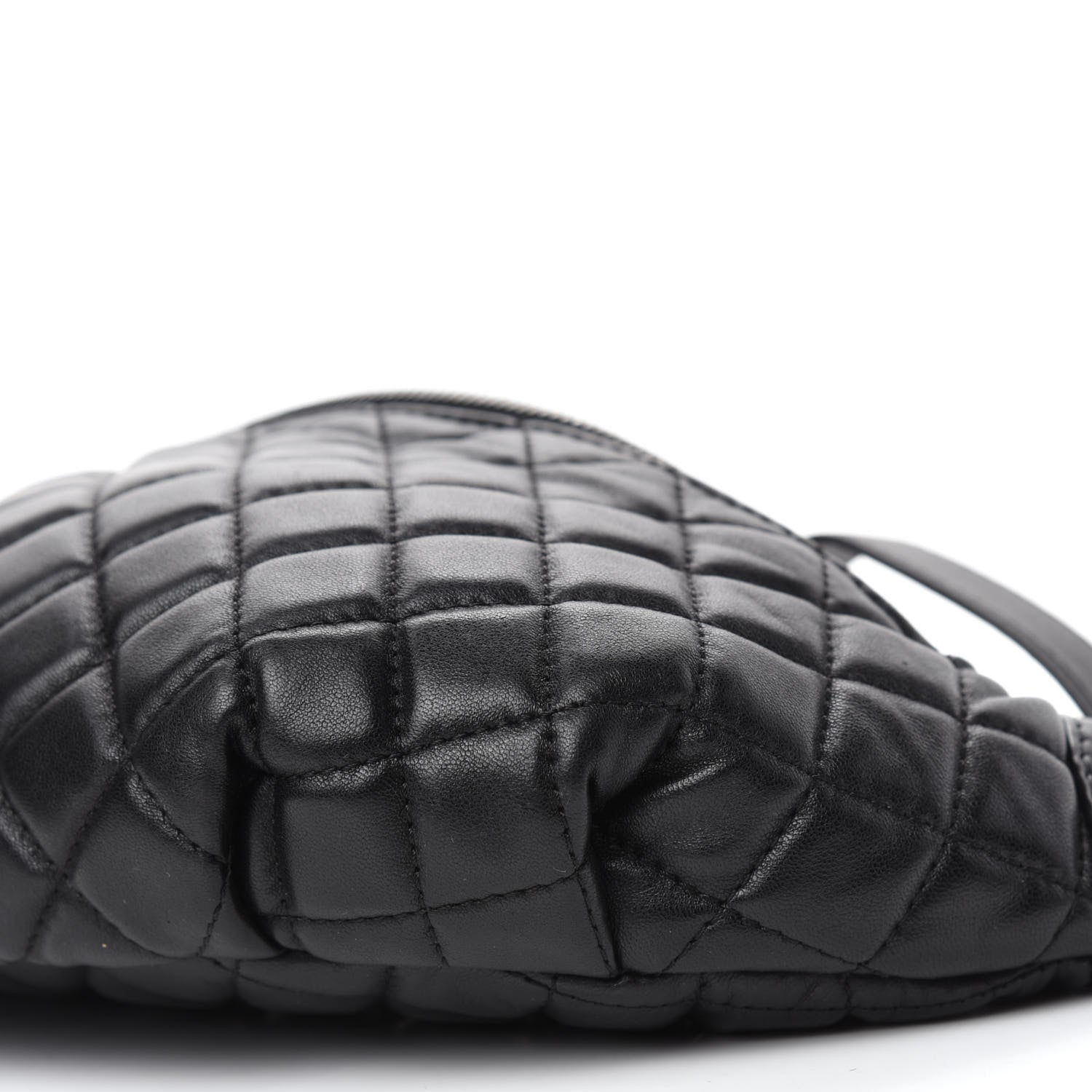 Chanel Lambskin Quilted Banane Waist Bag Fanny Pack Black 7 of 10