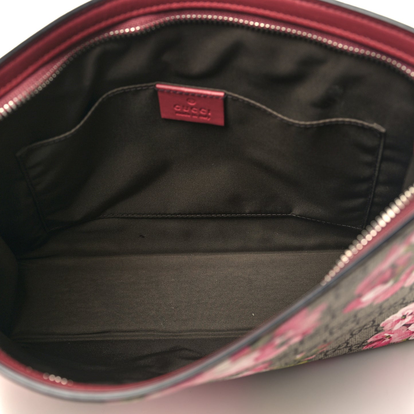 GG Supreme Monogram Blooms Large Cosmetic Case Beige Multicolor Dry Rose
