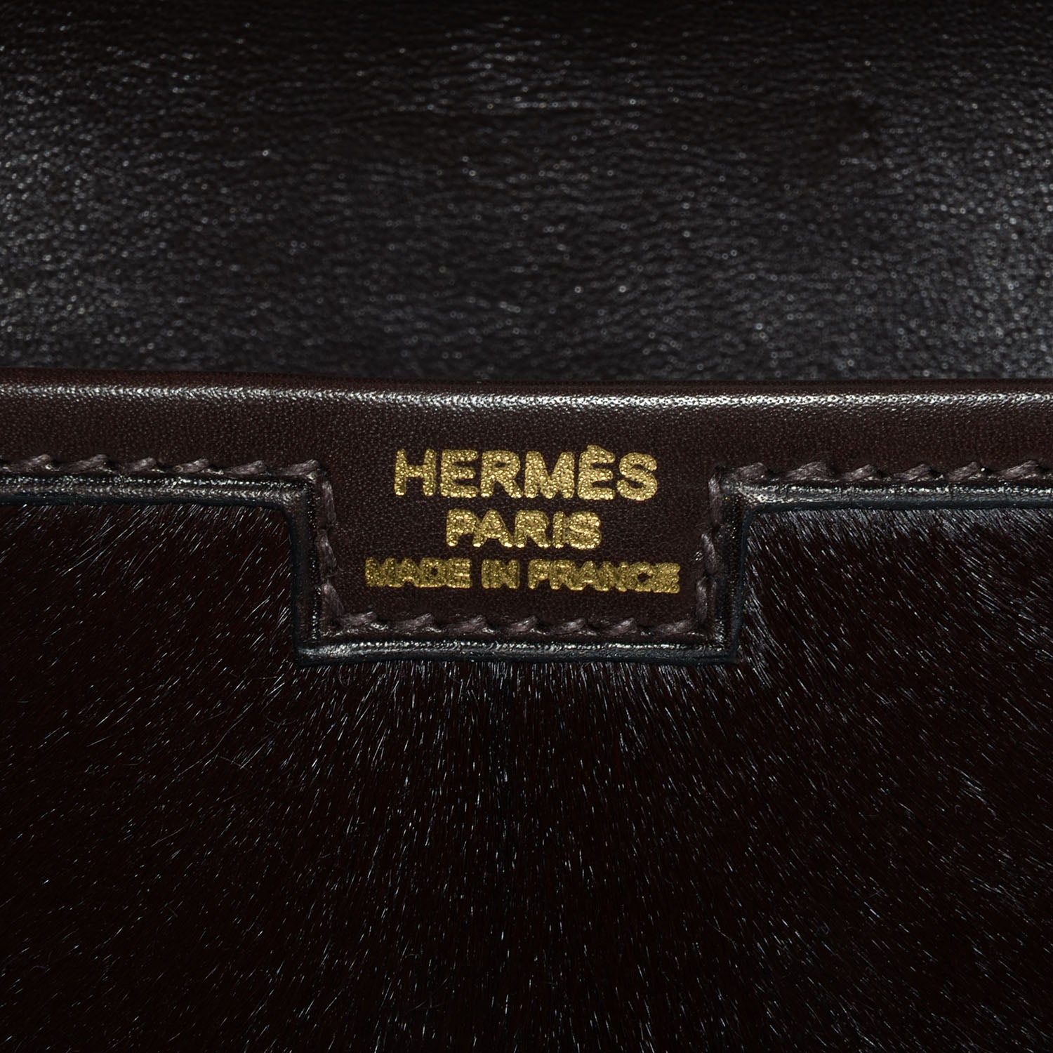 Hermes Box Pony Hair Jige Elan 29 Clutch Chocolate 6 of 7