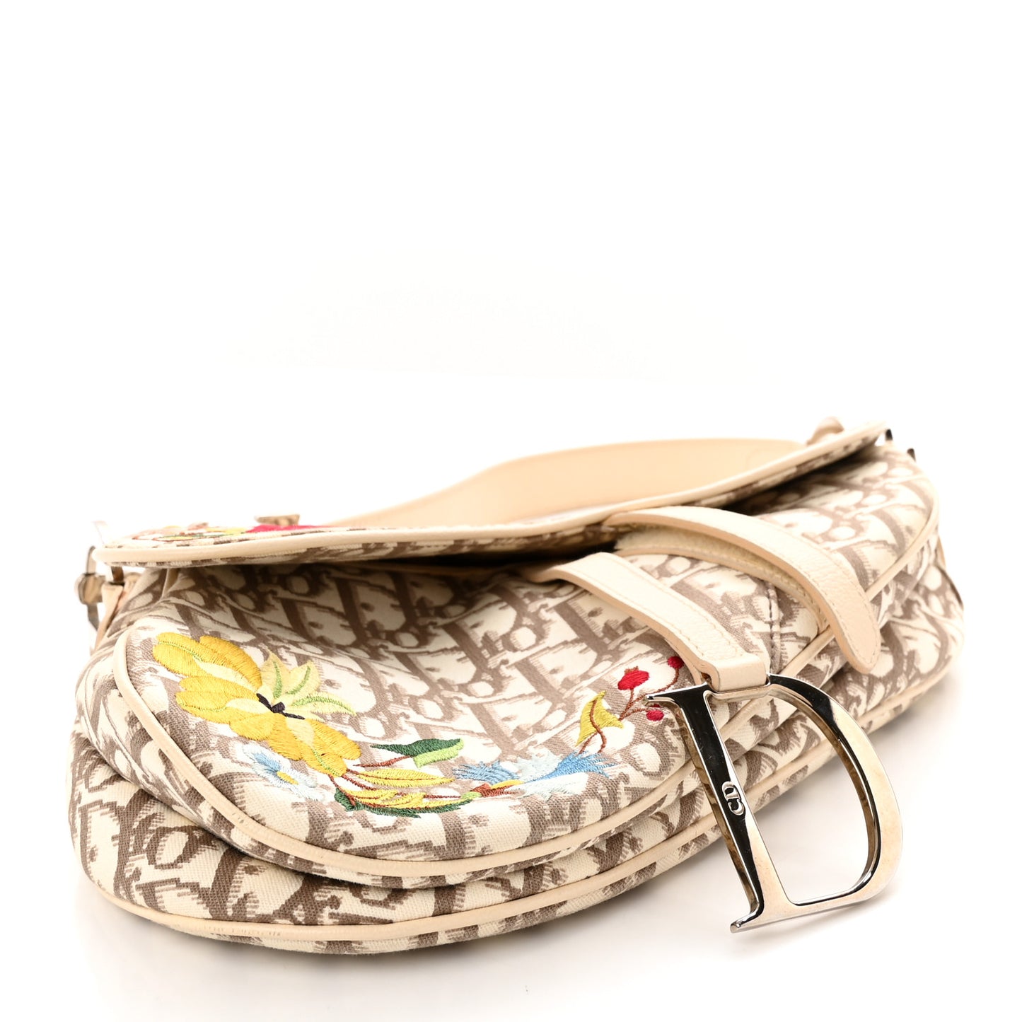 Monogram Vintage Flowers Saddle Bag Beige
