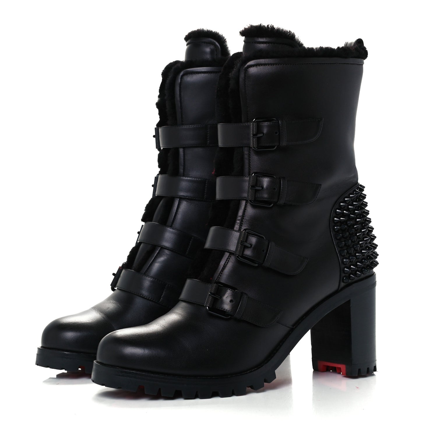 Calfskin Shearling Glorymount 70 Boots 39 Black