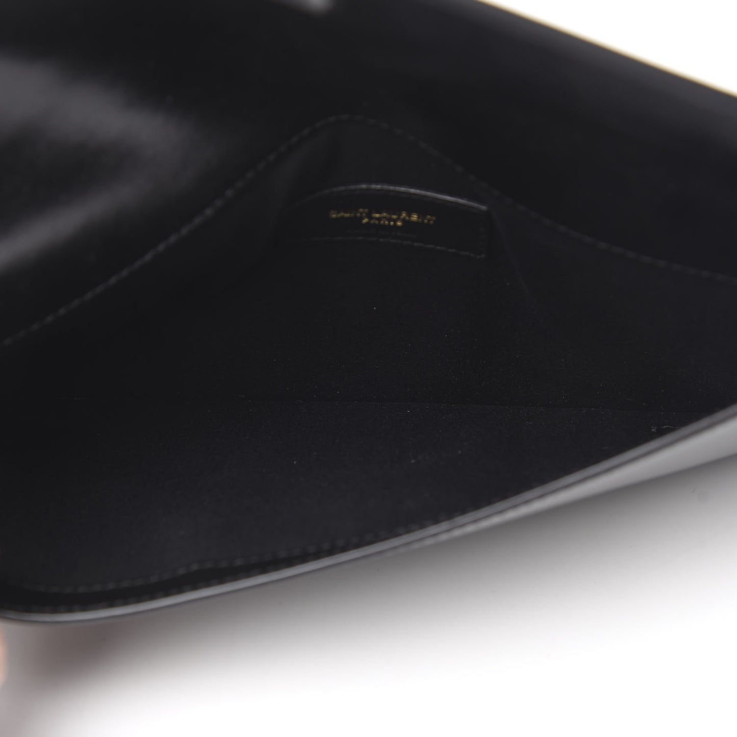 Smooth Shiny Calfskin Monogram Uptown Pouch Black