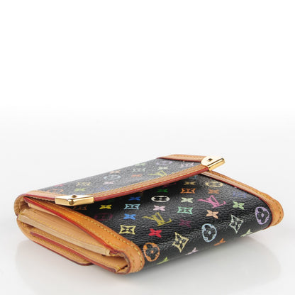 Louis Vuitton Monogram Multicolor Porte-Monnaie Billets Wallet Black 4 of 10