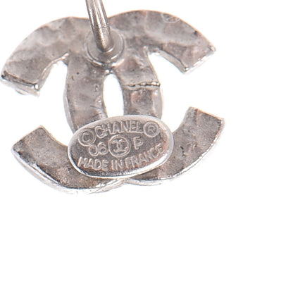 Chanel Crystal Mini Timeless CC Earrings Silver 5 of 7