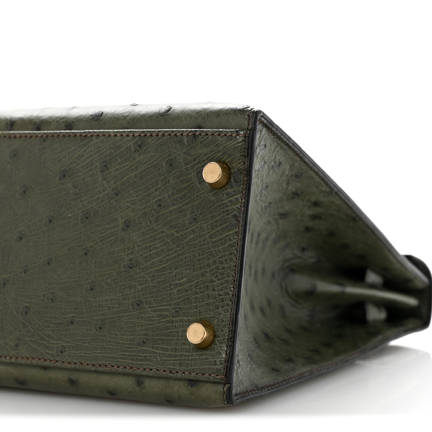 Hermes Ostrich Kelly Sellier 32 Vert Olive 10 of 15