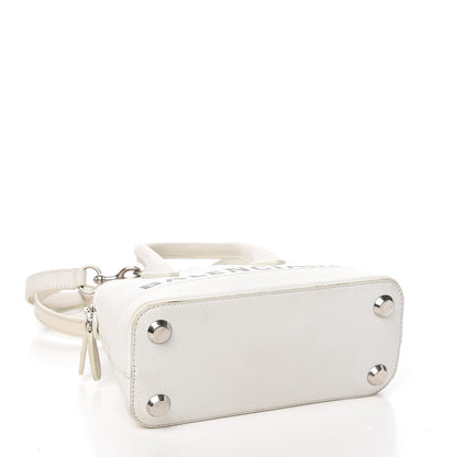 Balenciaga Grained Calfskin XXS Ville Top Handle Bag White Black 3 of 10