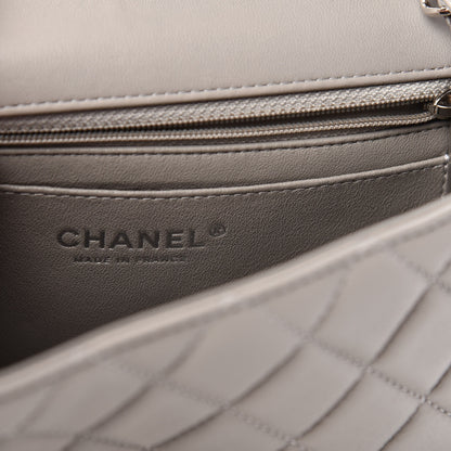 Chanel Lambskin Quilted Mini Rectangular Flap Grey 6 of 12