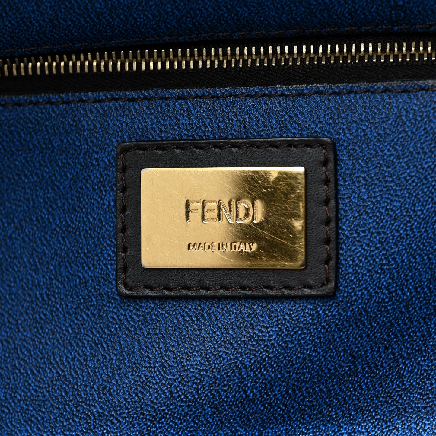 Zucca Spalmati Small Roll Tote Tobacco Blue